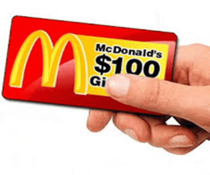 Win McDonalds Gift Card